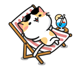 Nyabotan the lazy cat sticker #9173143