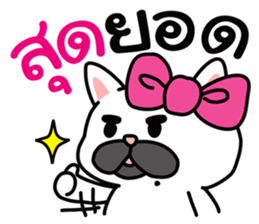 PAENG RUM French Bulldog happy every day sticker #9174059