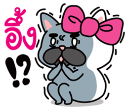 PAENG RUM French Bulldog happy every day sticker #9174070