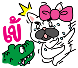 PAENG RUM French Bulldog happy every day sticker #9174077