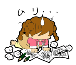 Work to draw a picture  Painter aspiring sticker #9175100