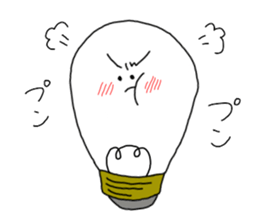 light bulb-chan sticker #9176617