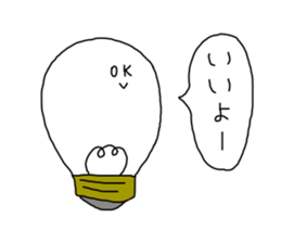 light bulb-chan sticker #9176620