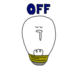 light bulb-chan sticker #9176623