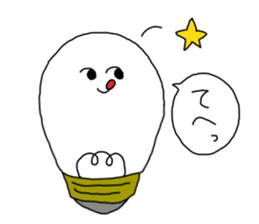 light bulb-chan sticker #9176625