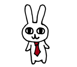 The rabbit wearing a necktie. sticker #9176840