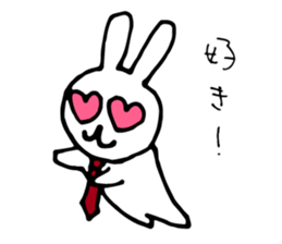 The rabbit wearing a necktie. sticker #9176841