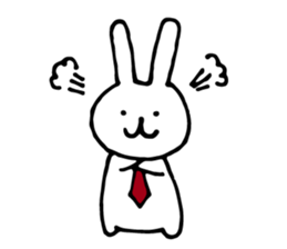 The rabbit wearing a necktie. sticker #9176842