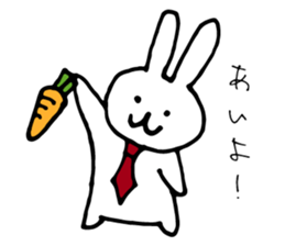 The rabbit wearing a necktie. sticker #9176844