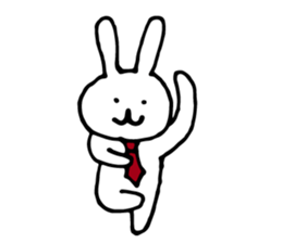 The rabbit wearing a necktie. sticker #9176846
