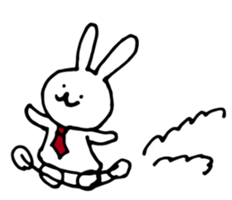 The rabbit wearing a necktie. sticker #9176847