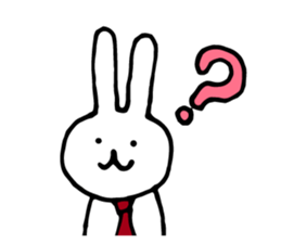 The rabbit wearing a necktie. sticker #9176849