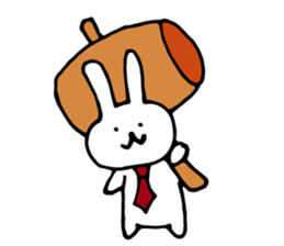 The rabbit wearing a necktie. sticker #9176851