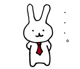 The rabbit wearing a necktie. sticker #9176853
