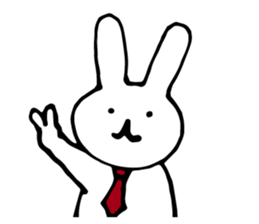 The rabbit wearing a necktie. sticker #9176854