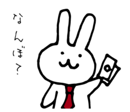 The rabbit wearing a necktie. sticker #9176855