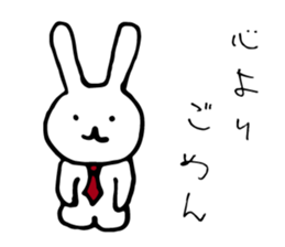 The rabbit wearing a necktie. sticker #9176856