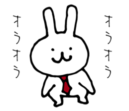 The rabbit wearing a necktie. sticker #9176862