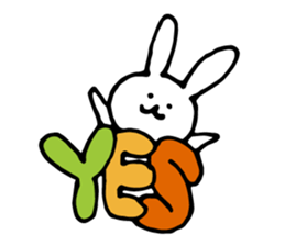 The rabbit wearing a necktie. sticker #9176864