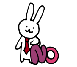 The rabbit wearing a necktie. sticker #9176865