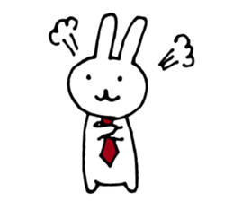 The rabbit wearing a necktie. sticker #9176869