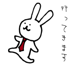 The rabbit wearing a necktie. sticker #9176870