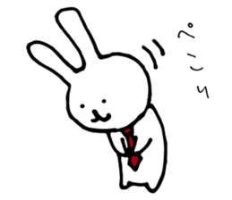 The rabbit wearing a necktie. sticker #9176872