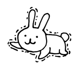The rabbit wearing a necktie. sticker #9176873