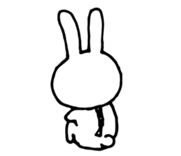 The rabbit wearing a necktie. sticker #9176875