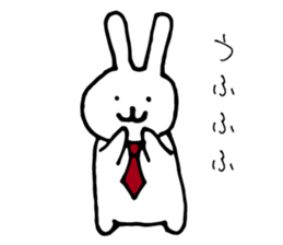 The rabbit wearing a necktie. sticker #9176877