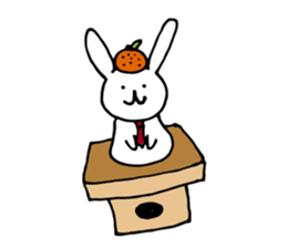 The rabbit wearing a necktie. sticker #9176878