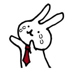 The rabbit wearing a necktie. sticker #9176879