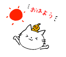 Greetings of cute cats sticker #9176880