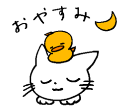 Greetings of cute cats sticker #9176886