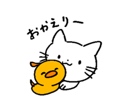 Greetings of cute cats sticker #9176894