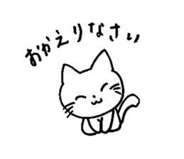 Greetings of cute cats sticker #9176895