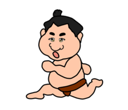 Sumo wrestler,chubby-san sticker #9177748
