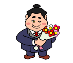 Sumo wrestler,chubby-san sticker #9177749