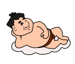 Sumo wrestler,chubby-san sticker #9177750