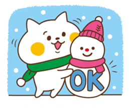 Nyanko sticker[Winter] sticker #9178605