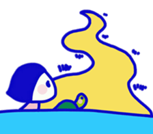 Aki and a turtle sticker #9179551