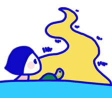 Aki and a turtle sticker #9179551