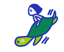 Aki and a turtle sticker #9179555