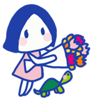 Aki and a turtle sticker #9179558