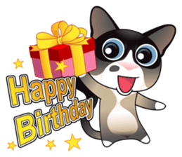 Snowshoe Cat Lumang -Let's Party!! sticker #9180843