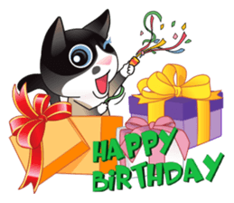 Snowshoe Cat Lumang -Let's Party!! sticker #9180851