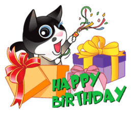 Snowshoe Cat Lumang -Let's Party!! sticker #9180851
