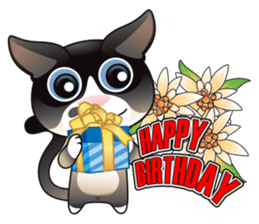 Snowshoe Cat Lumang -Let's Party!! sticker #9180863