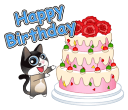 Snowshoe Cat Lumang -Let's Party!! sticker #9180867