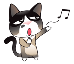 Snowshoe Cat Lumang -Let's Party!! sticker #9180873